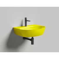 Раковина-чаша Salini S-Sense Alda Wall 02 140312GF 58x45 см, накладная, подвесная, покраска по RAL глянец полностью