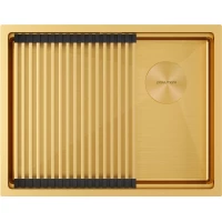 Кухонная мойка Paulmark Next-Pro PM705845-BG 58x45 см, золотой матовый