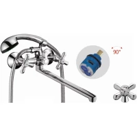 Смеситель для ванны D-Lin D146819-F универсальный, с душевым гарнитуром, хром
