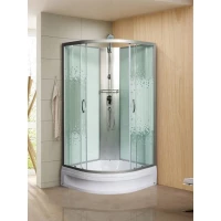 Душевая кабина Мономах Б/К 100/24 С МЗ 10000005787 100x100x206 см, без крыши, средний поддон, профиль матовый хром, стекло интимато
