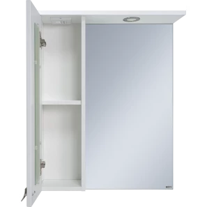 Изображение товара зеркальный шкаф misty урал э-ура-04050-021л 50x72 см l, с подсветкой, выключателем, белый глянец