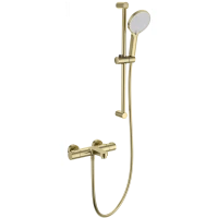 Термостат для ванны Wonzon & Woghand WW-C2018-A-BG с душевым гарнитуром, золотой матовый