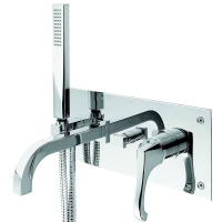 Смеситель для ванны Emmevi Ares 76051/CR встраиваемый, с душевым гарнитуром, хром