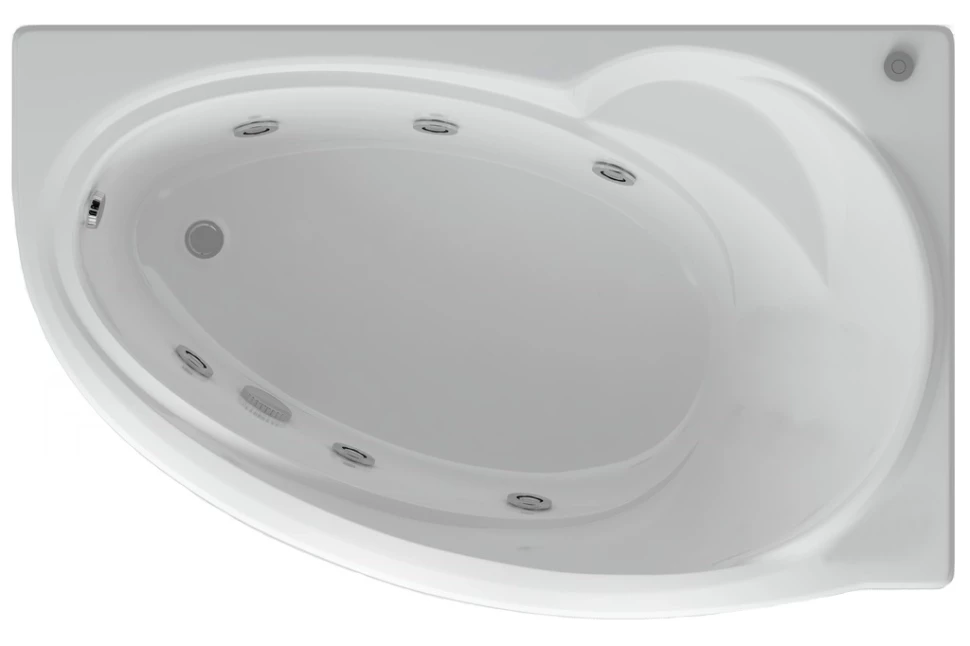 

Акриловая гидромассажная ванна 160x97 см правая пневматическое управление премиум форсунки Aquatek Бетта-160