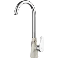 Смеситель для кухни Plstart PL4001-26 хром/серый мрамор