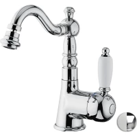 Смеситель для биде Emmevi Laguna 40514/BC с донным клапаном, хром/белый