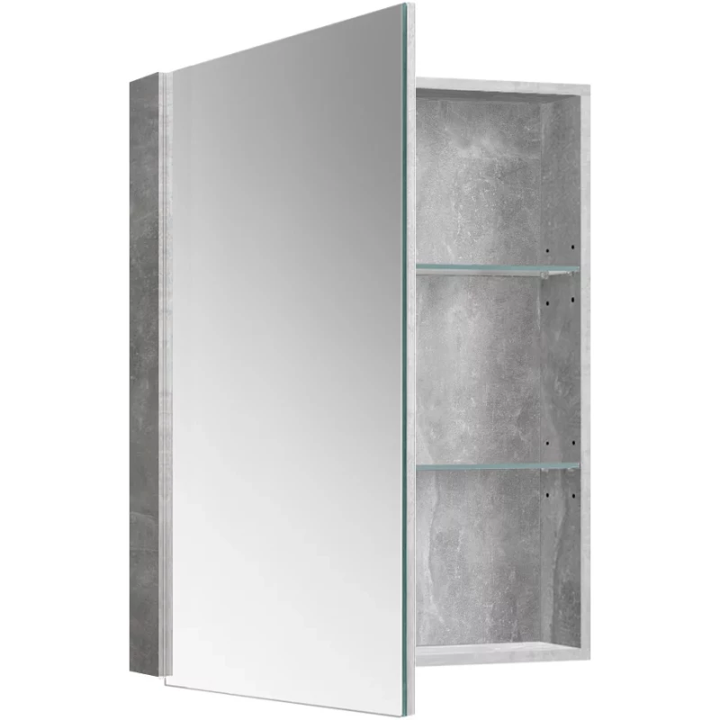 Зеркальный шкаф 60x71 см бетон L/R Belux Стокгольм ВШ 60 4810924276254