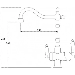 Изображение товара смеситель для кухни с подключением к фильтру zorg sanitary zr 326 yf nickel