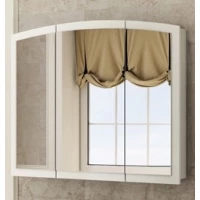Зеркальный шкаф 98x80 см белый глянец Comforty Палини 00004147994