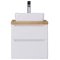 Комплект мебели белый глянец 60 см со столешницей бук светлый Jorno Wood Wood.01.60/P/W + Wood.06.60/LW + 0085176 + Wood.02.50/TK - 7