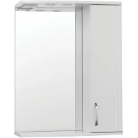 Зеркальный шкаф Style Line Панда ЛС-00000132 65x83 см R, с подсветкой, выключателем, белый глянец