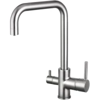 Смеситель для кухни Shevanik S228L с подключением к фильтру, сатин