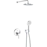 Душевой комплект Kludi Bozz 386710576 250 мм, со смесителем, хром