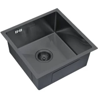 Кухонная мойка Zorg SKS 4444 GRAFIT 44x44 см, графит