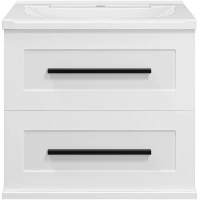 Тумба под раковину Misty Модерн П-Мод09060-011Пр 59,5 см, подвесная, белый матовый