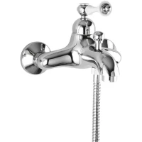 Смеситель для ванны хром, ручка белая Cezares Margot MARGOT-VM-01-Bi