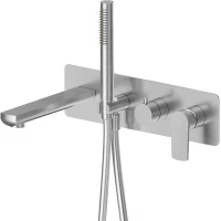 Смеситель для ванны Newform Haka 72072E.59.066 встраиваемый, с душевым гарнитуром, нержавеющая сталь