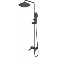 Душевая система Esbano Gemini ESDSGEMI-DSMB 304x204 мм, со смесителем, черный матовый