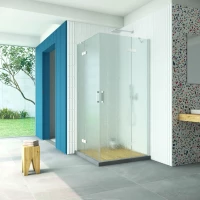 Душевой уголок Vegas Glass AFA Retta 80 01 02 80x80 см, профиль белый, стекло шиншилла