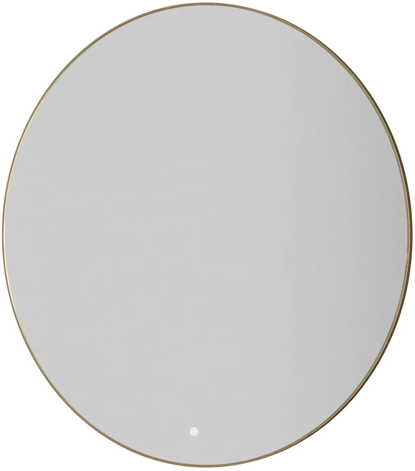 Зеркало Armadi Art 545-100-MG 100x100 см, с LED-подсветкой, сенсорным выключателем, диммером, антизапотеванием, золотой матовый