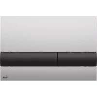 Кнопка смыва AlcaPlast M1712-8 для инсталляции, матовый хром/черный