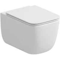 Унитаз подвесной Grossman GR-4409SQ безободковый, торнадо, с сиденьем микролифт, белый