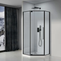 Душевой уголок 100x100 см Black & White Stellar Wind S815 BC 8151000 прозрачное