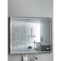 Зеркало WeltWasser Lanzo 8060-5M 10000000979 80x60 см, с LED-подсветкой, сенсорным выключателем, антизапотеванием, часами