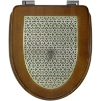 Сиденье для унитаза Migliore Milady 24339 с микролифтом, орех/хром