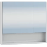Изображение товара зеркальный шкаф санта сити 700352 70x65 см l/r, белый глянец