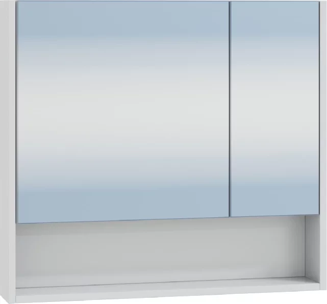 Зеркальный шкаф Санта Сити 700352 70x65 см L/R, белый глянец