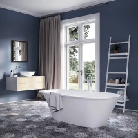 Ванна из натурального камня PAA Deco Rim VADERIS/K/00 166x81 см, отдельностоящая, белый матовый