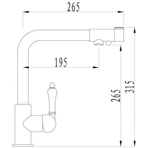 Изображение товара смеситель для кухни с подключением к фильтру zorg sanitary zr 320 yf-33