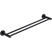 Полотенцедержатель AQUAme Trento AQM7205MB 60,7 см, двойной, черный матовый