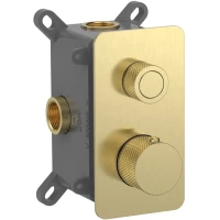 Термостат для душа AQUAme AQM8810BG встраиваемый, золотой матовый