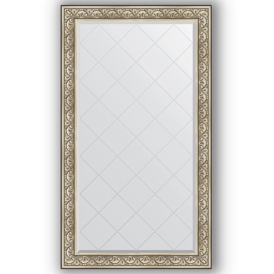 Зеркало 100x175 см барокко серебро Evoform Exclusive-G BY 4424 зеркало 80х135 см барокко золото evoform exclusive g by 4251