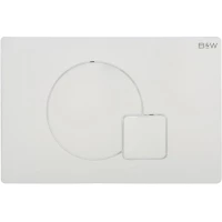Кнопка смыва Black & White Universe WPI-09521 09521 для инсталляции, белый глянец