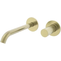 Смеситель для раковины Vincea Aura VBFW-6AU1BG встраиваемый, без донного клапана, золотой матовый