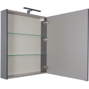 Изображение товара зеркальный шкаф 70x85 см серый антрацит aquanet алвита 00183990