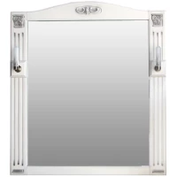 Зеркало 83x92,5 см слоновая кость серебряная патина Atoll Венеция