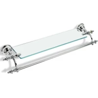 Полка стеклянная с полотенцедержателем Stil Haus Elite EL33(08) 61 см, хром