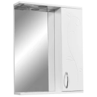 Зеркальный шкаф 55x70 см белый глянец/белый матовый Stella Polar Фантазия SP-00000224