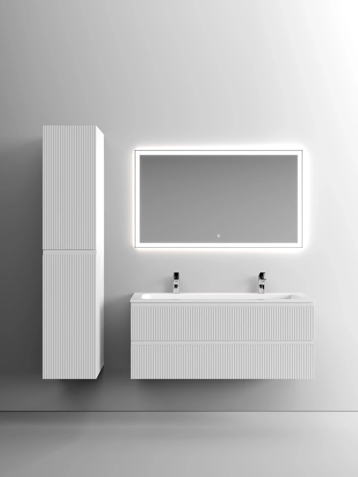 Комплект мебели белый матовый 121 см Sancos Snob T SNT120W + CN7016 + CI1200