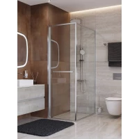 Душевой уголок Cezares Lux LUX-AH-FS-1-80/90-C-CR 80x90 см, профиль хром, стекло прозрачное