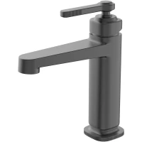Смеситель для раковины Vincea Legacy VBF-5LE1GM без донного клапана, вороненая сталь