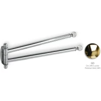 Полотенцедержатель Stil Haus Smart Light SL16(16) 35 см, поворотный, двойной, золотой