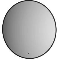 Зеркало Defesto Aura DF 2984R 70x70 см, с LED-подсветкой, сенсорным выключателем, диммером, черный матовый