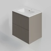 Тумба под раковину La Fenice Terra Twin FNC-01-TER-C-60-2 59 см, подвесная, бежевый матовый