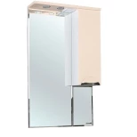 Изображение товара зеркальный шкаф 65x100 см бежевый глянец/белый глянец r bellezza альфа 4618810001078