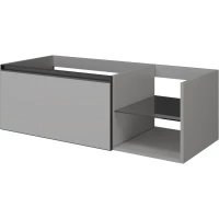 Тумба под раковину Armadi Art Quatro Luna 790-M6-120-L-A 120 см L, подвесная, серый матовый